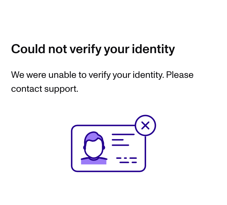couldnt verify your identity